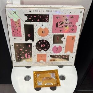 Smoke & Mirrors 12 Days of Spa Gift Set, SEALED. Bonus Collagen Gold Eye Mask